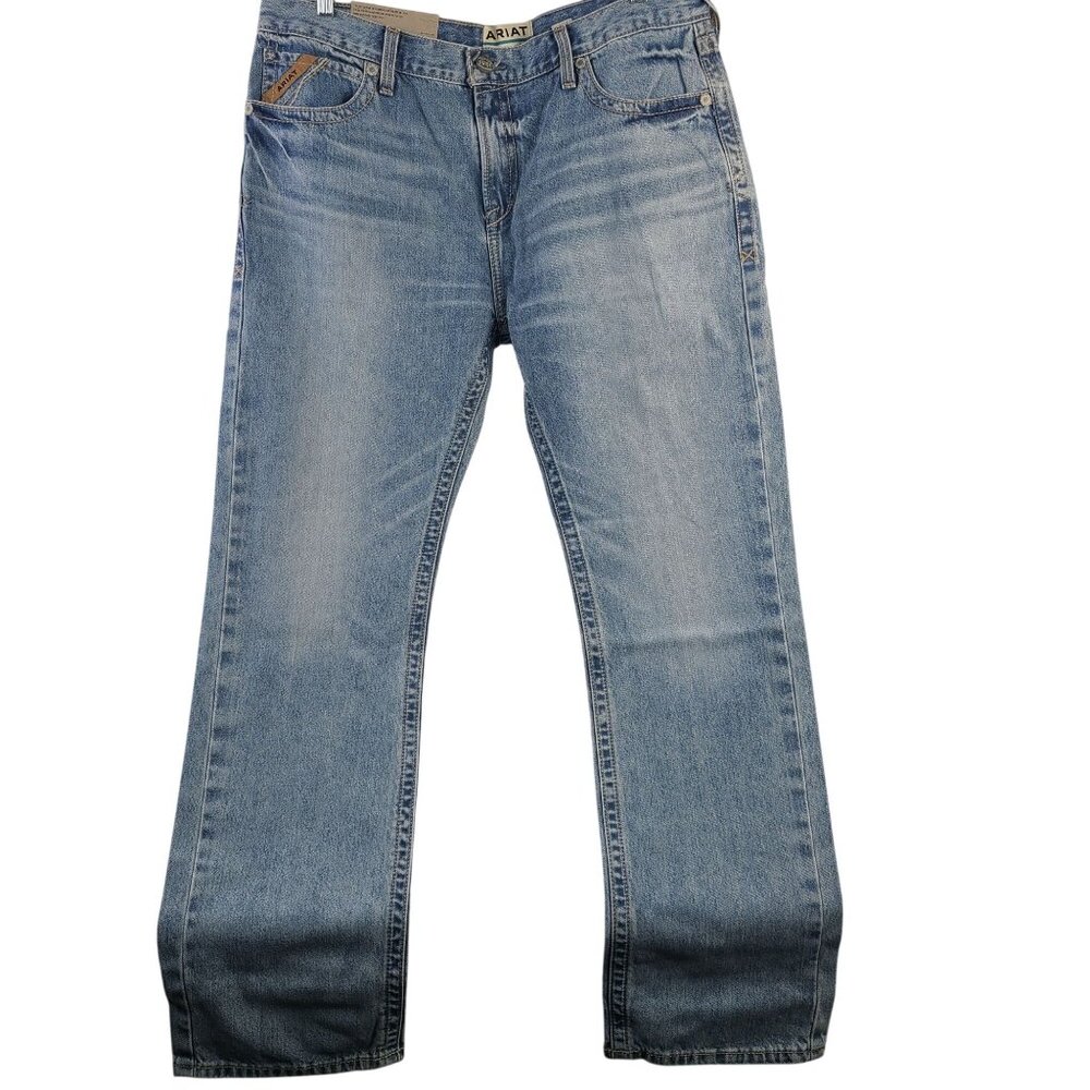 NWT Ariat M7 Slim Fit 40x34 Mens Straight Leg Light Wash Denim Jeans